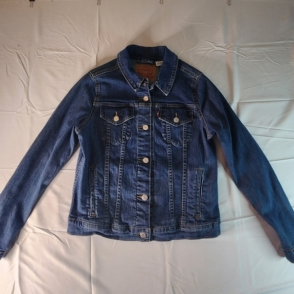 Levi's Other - Levis Denim‎ Trucker Jean Jacket Youth Size Large L Blue Jean Levi Strauss.